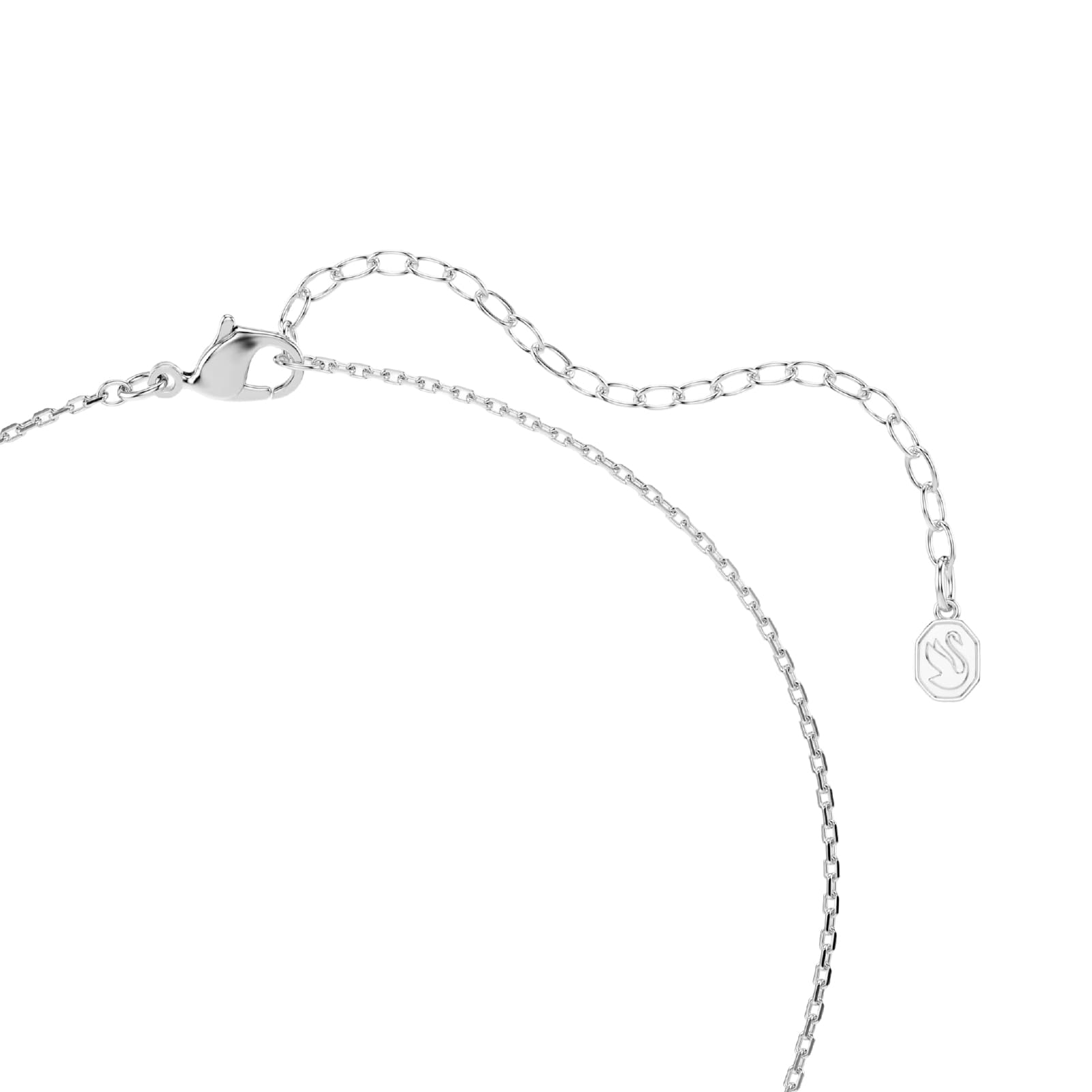 Collana pendente Swarovski Chroma lega argento e cuore rosa MISURA UNICA