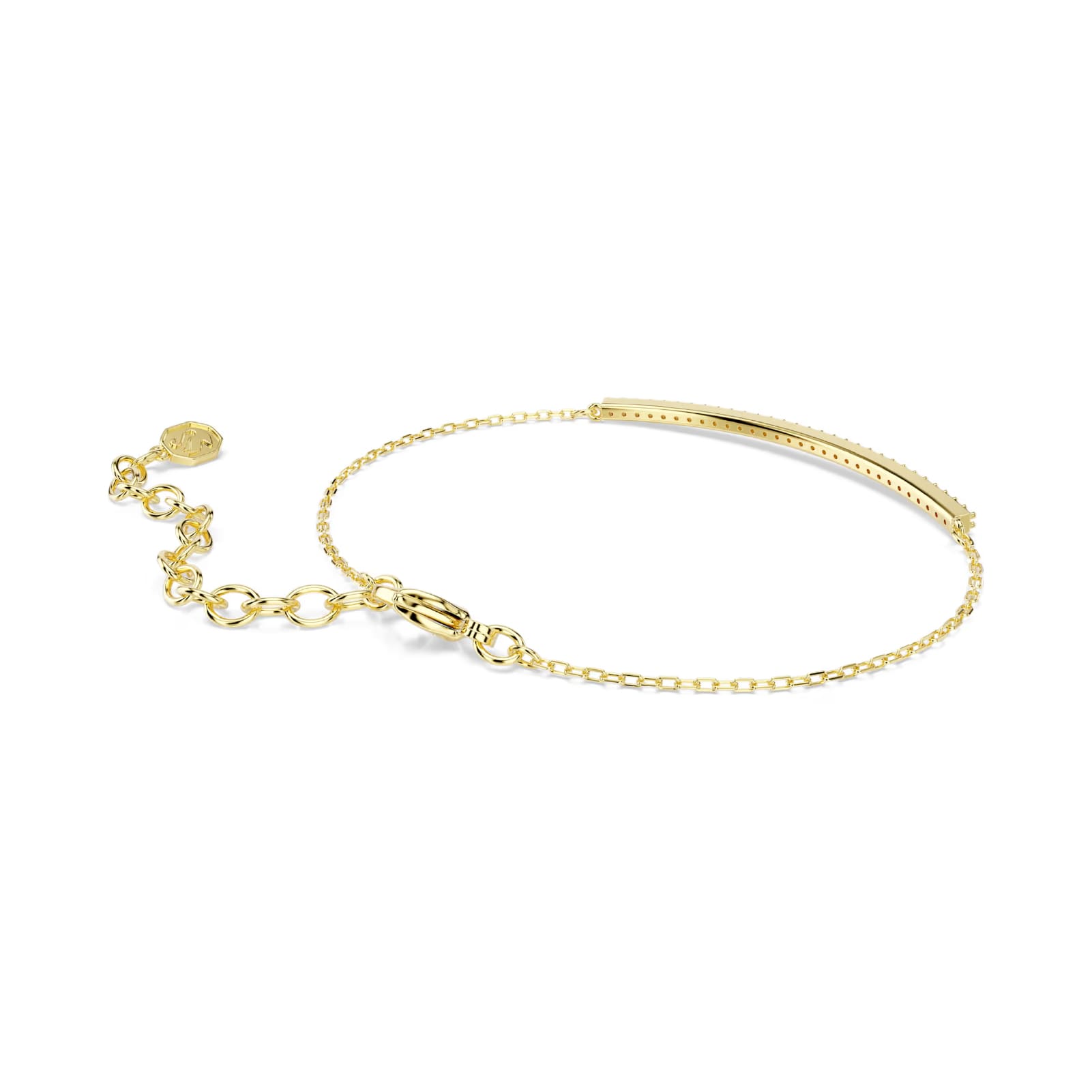 Bracciale catena Swarovski Only lega oro e zirconi viola Regolabile 15,5-20 cm