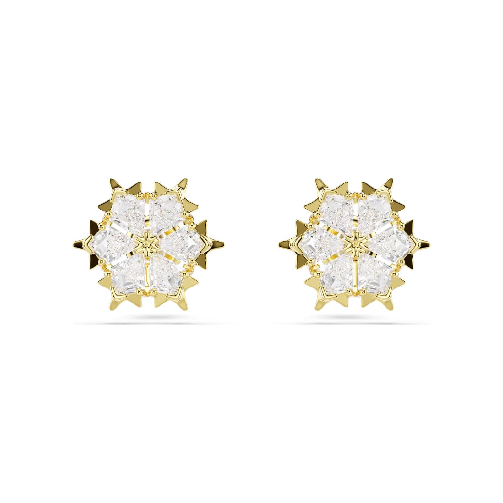 Orecchini lobo Swarovski Magic lega oro fiocco di neve