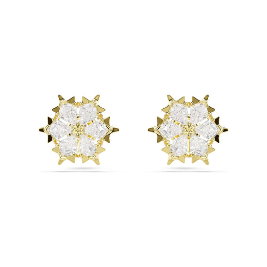 Orecchini lobo Swarovski Magic lega oro fiocco di neve MISURA UNICA