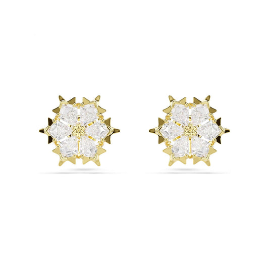 Orecchini lobo Swarovski Magic lega oro fiocco di neve MISURA UNICA