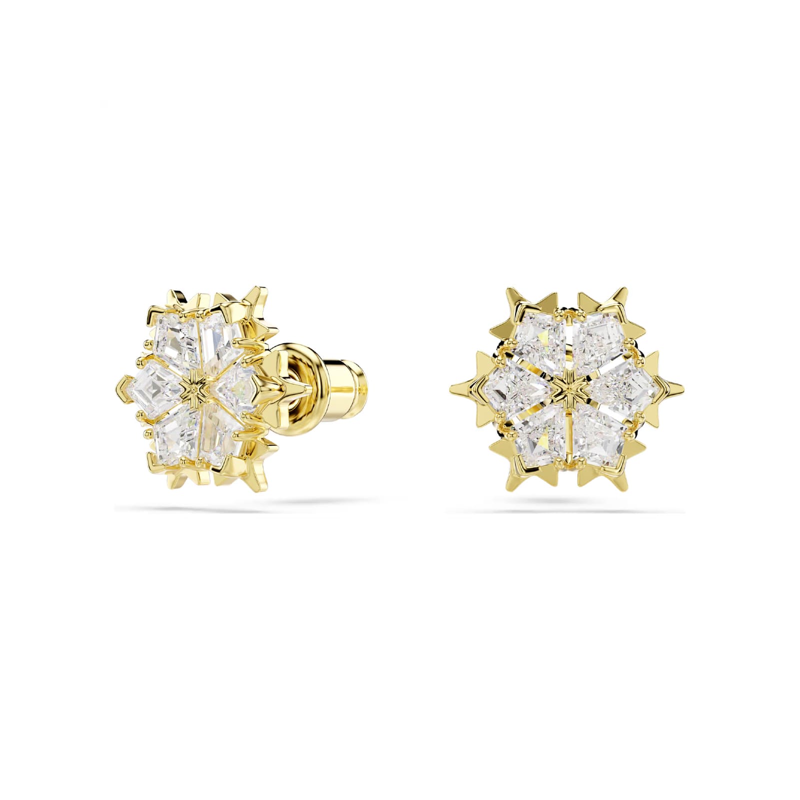 Orecchini lobo Swarovski Magic lega oro fiocco di neve MISURA UNICA