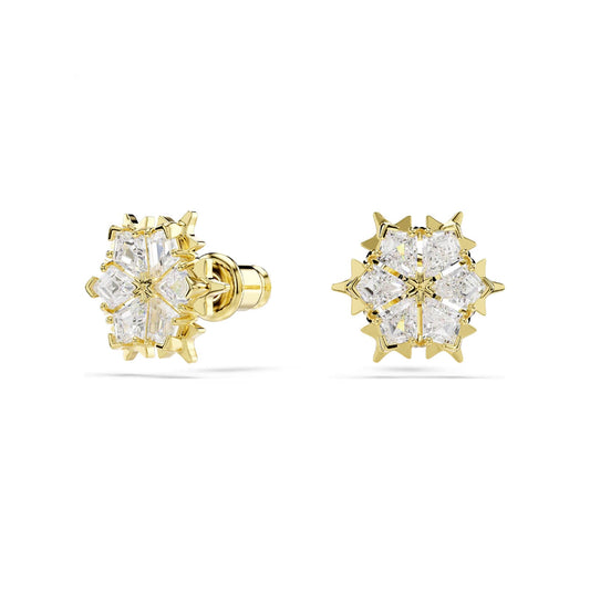 Orecchini lobo Swarovski Magic lega oro fiocco di neve MISURA UNICA