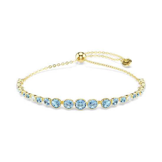 Bracciale regolabile Swarovski Imber lega oro azzurro REGOLABILE