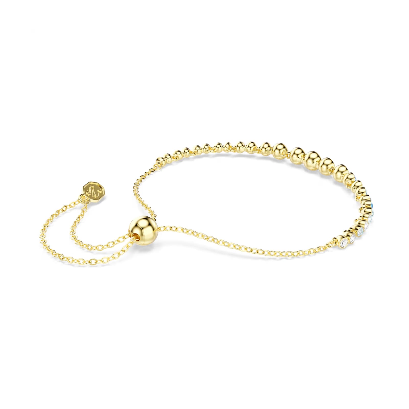 Bracciale regolabile Swarovski Imber lega oro azzurro REGOLABILE