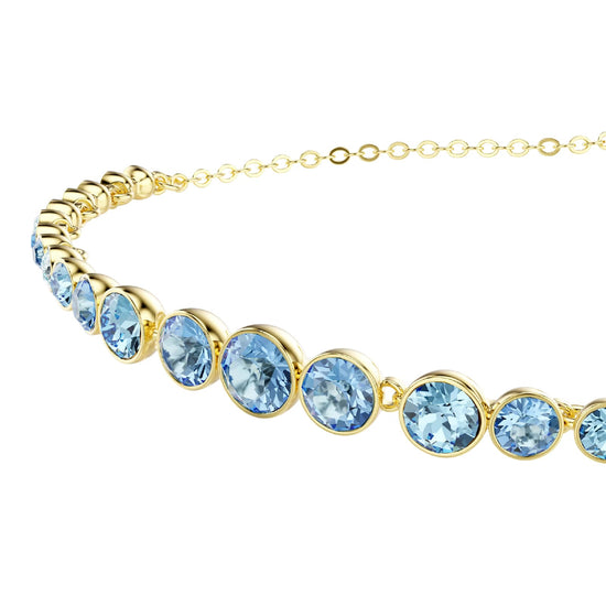 Bracciale regolabile Swarovski Imber lega oro azzurro REGOLABILE