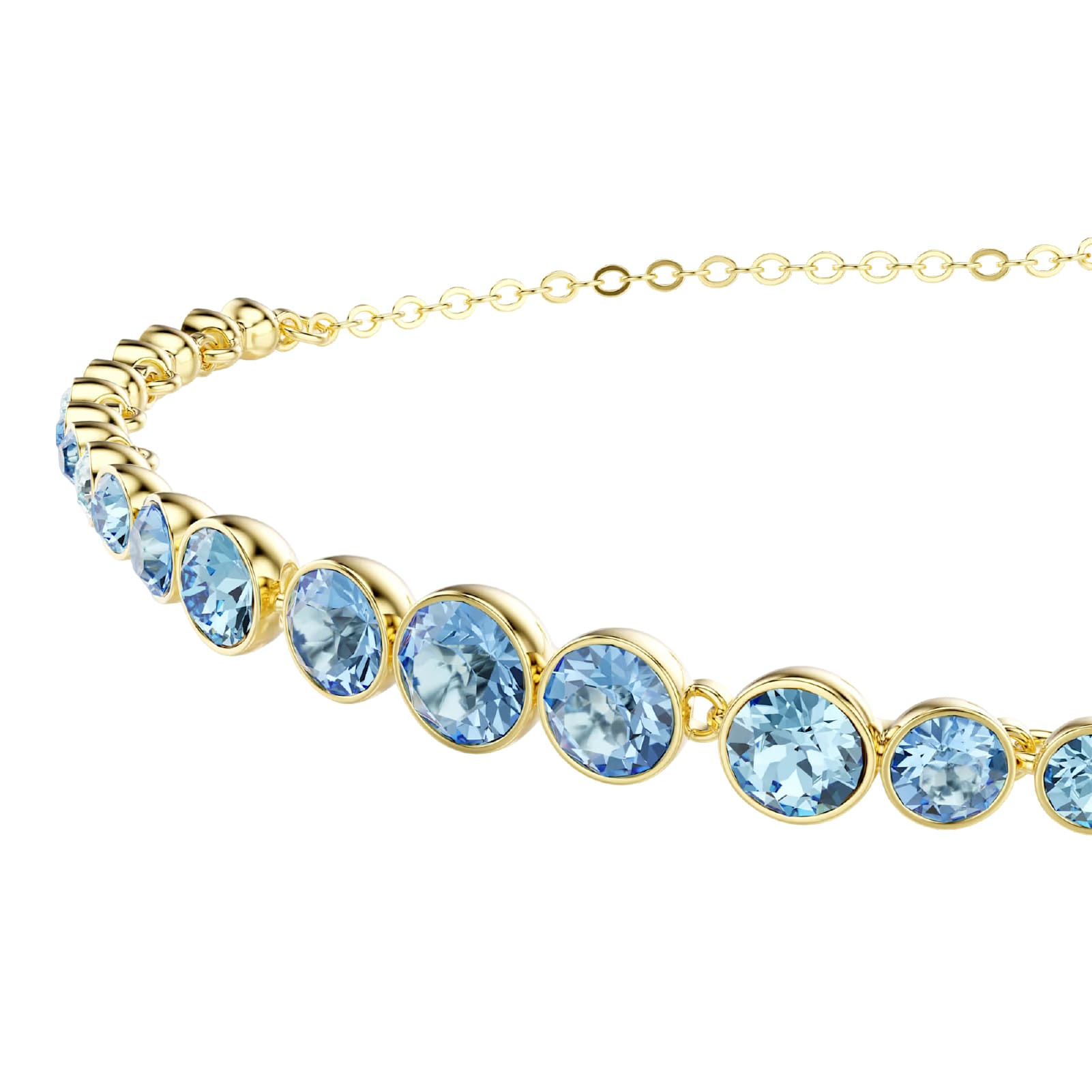 Bracciale regolabile Swarovski Imber lega oro azzurro REGOLABILE