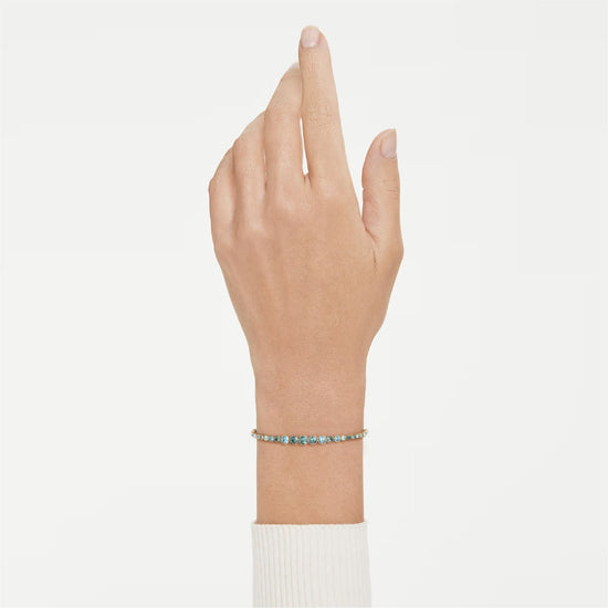 Bracciale regolabile Swarovski Imber lega oro azzurro REGOLABILE