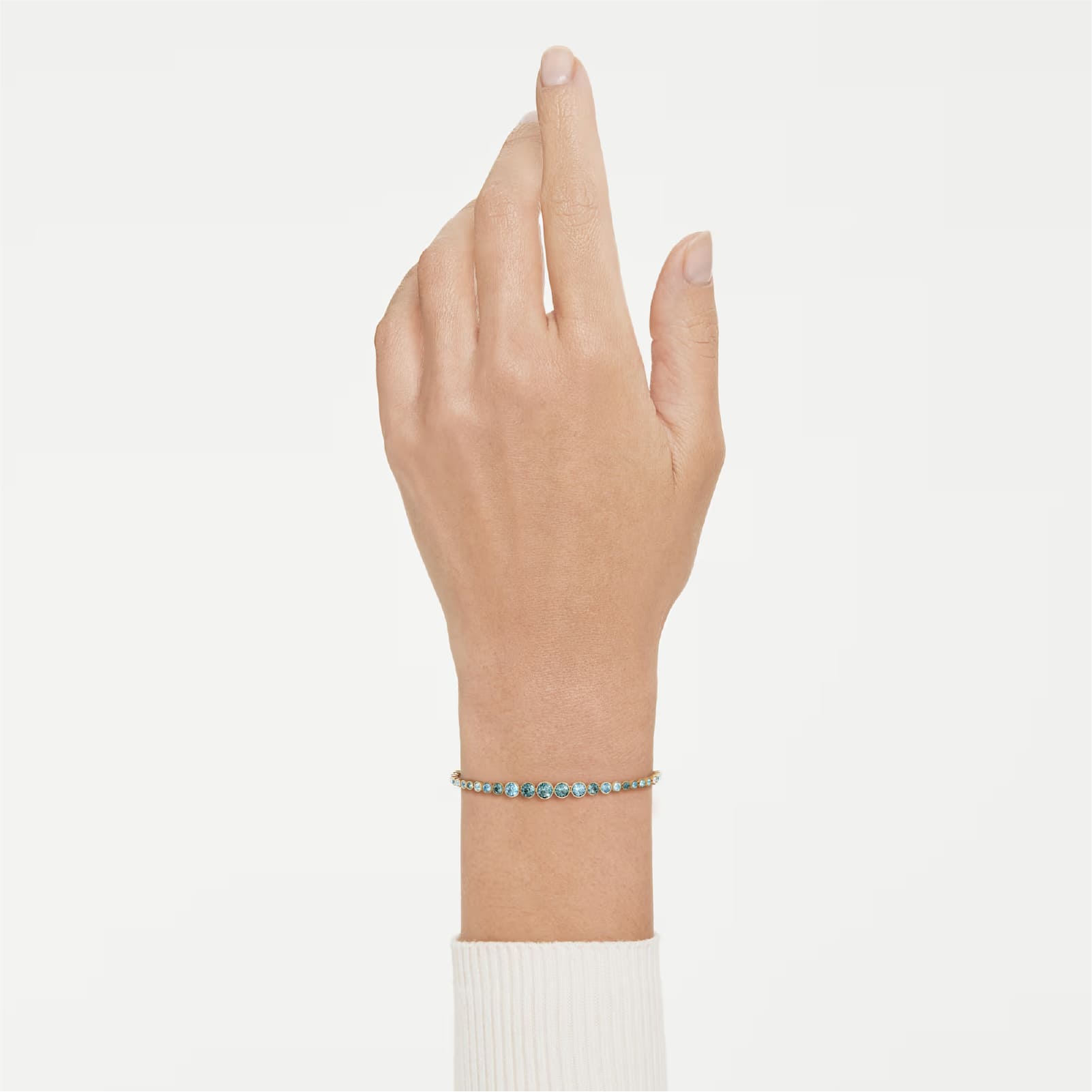 Bracciale regolabile Swarovski Imber lega oro azzurro REGOLABILE