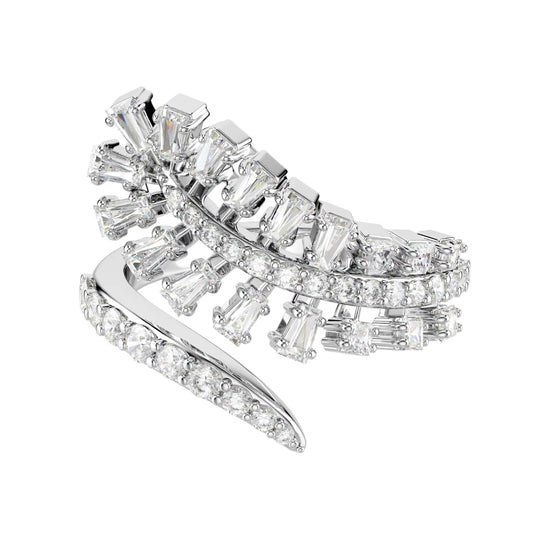 Anello aperto Swarovski Vienna in lega argento e zirconi 12