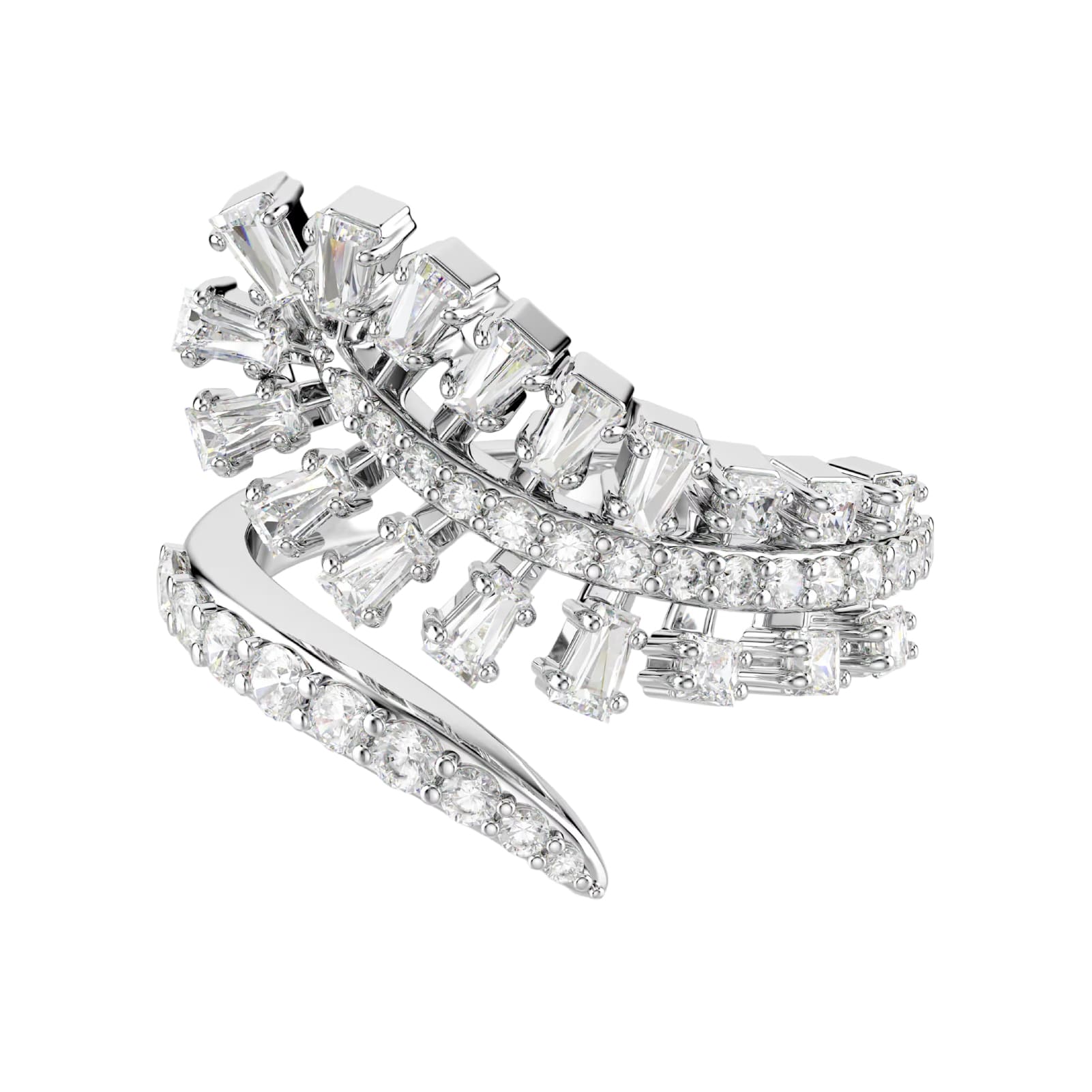 Anello aperto Swarovski Vienna in lega argento e zirconi 12