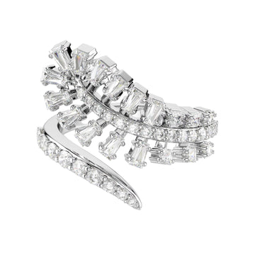 Anello aperto Swarovski Vienna in lega argento e zirconi 12