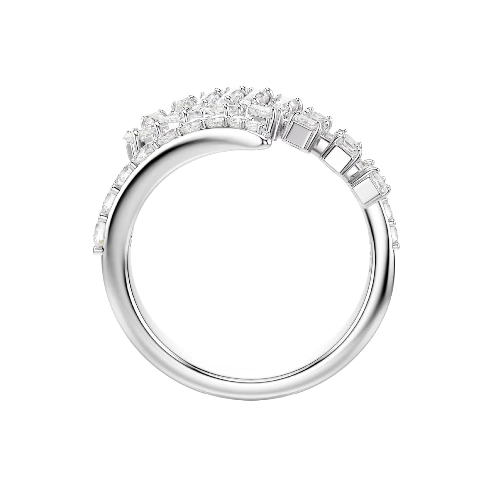 Anello aperto Swarovski Vienna in lega argento e zirconi 12