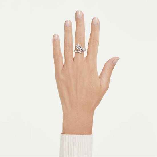 Anello Swarovski Vienna lega argento e piuma di zirconi 15