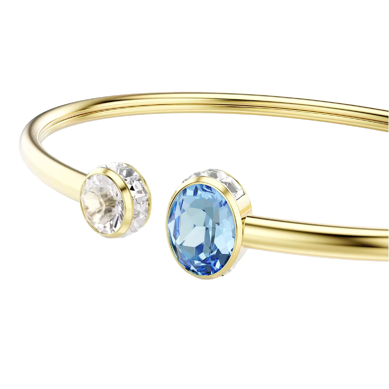 Bracciale rigido Swarovski Chroma lega oro e cristallo blu 16,8 cm