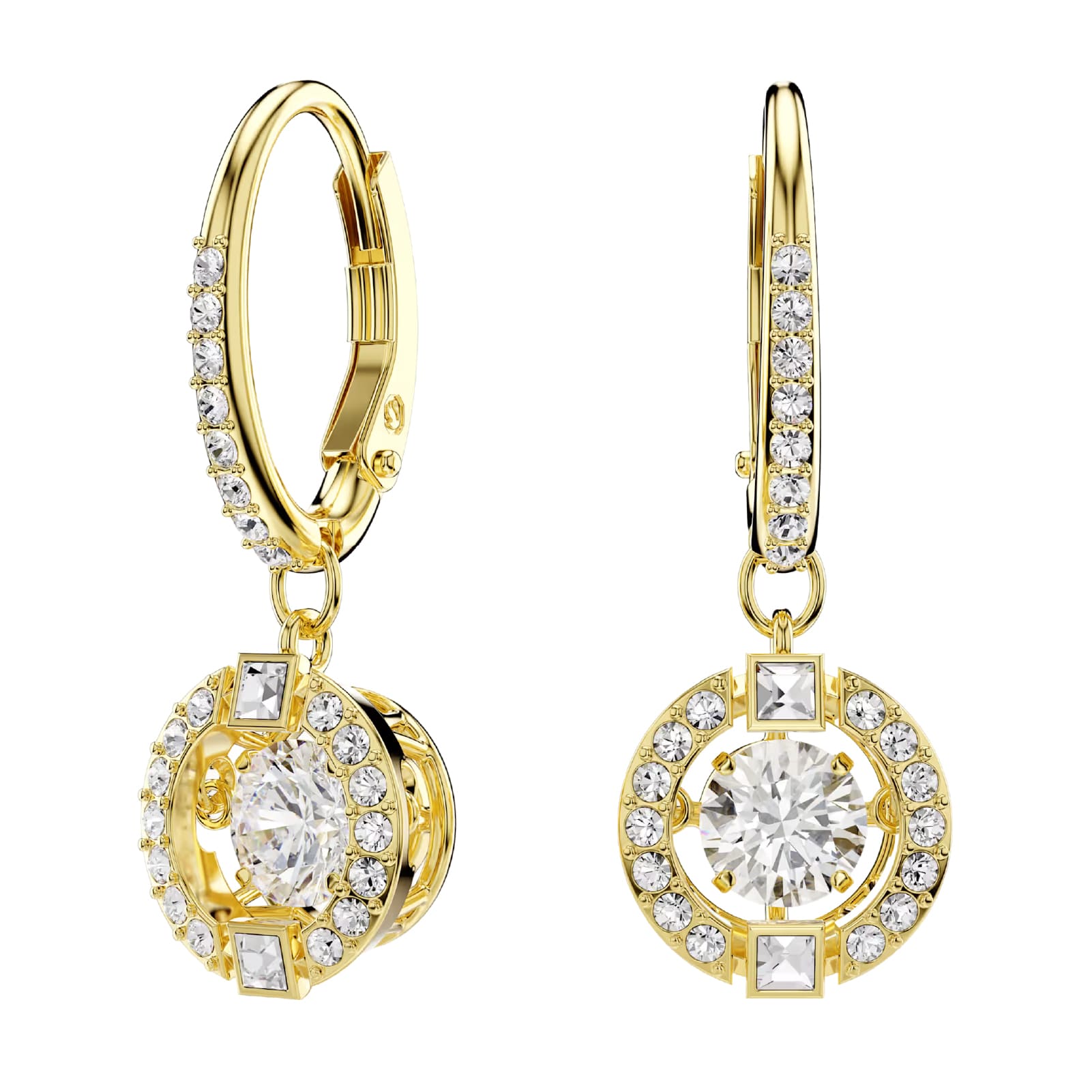 Orecchini pendenti Swarovski Una Angelic lega oro e zirconi