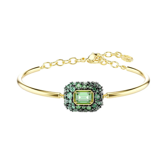 Bracciale semirigido Swarovski Sublima lega cristalli verde 16 cm