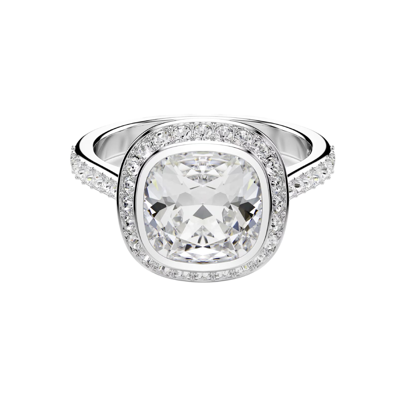 Anello halo Swarovski Una Angelic lega argento e cristalli