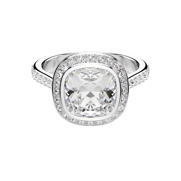 Anello halo Swarovski Una Angelic lega argento e cristalli 12