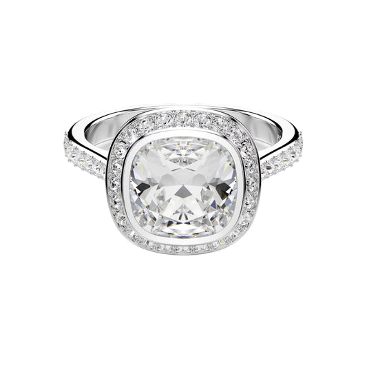 Anello halo Swarovski Una Angelic lega argento e cristalli 12