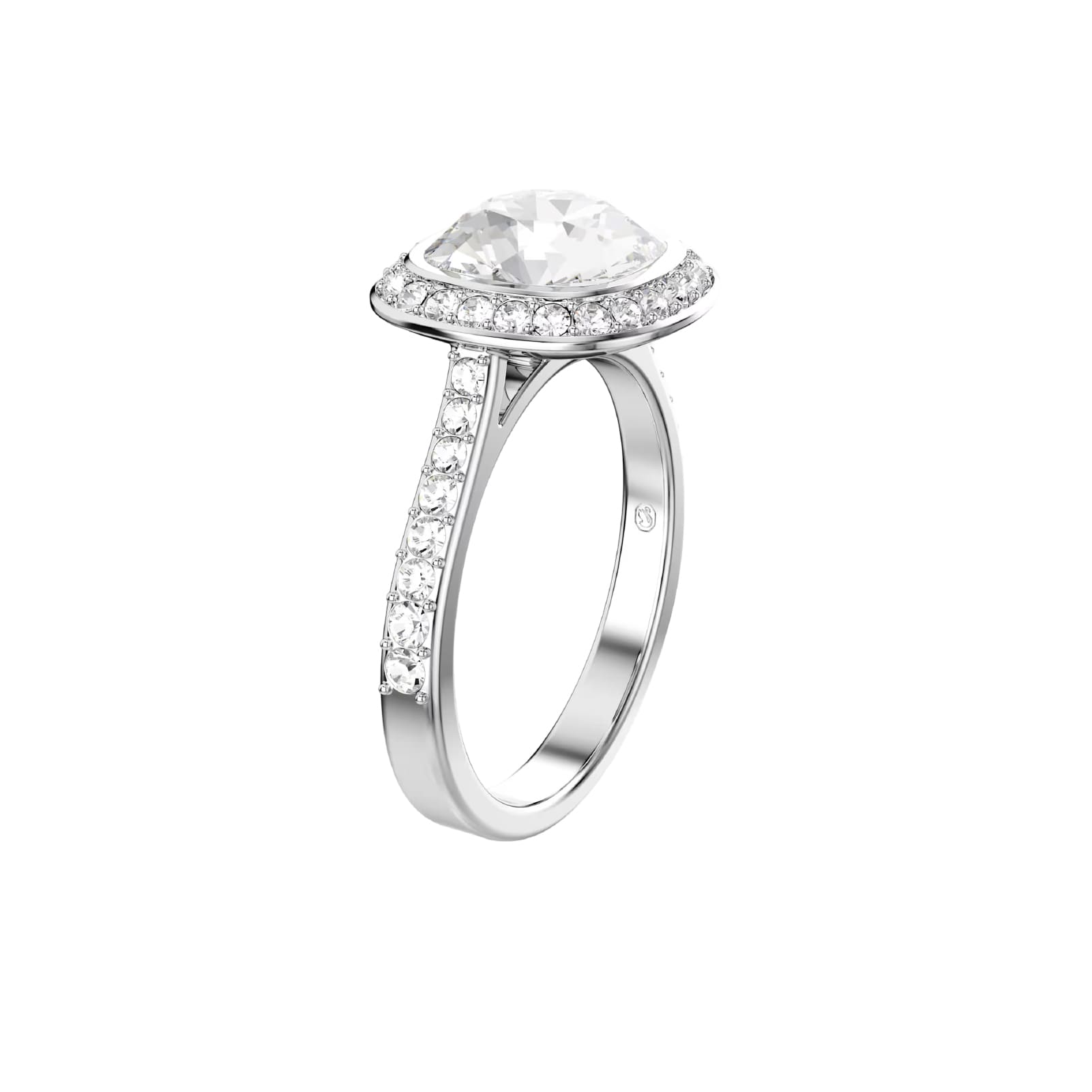 Anello halo Swarovski Una Angelic lega argento e cristalli 12