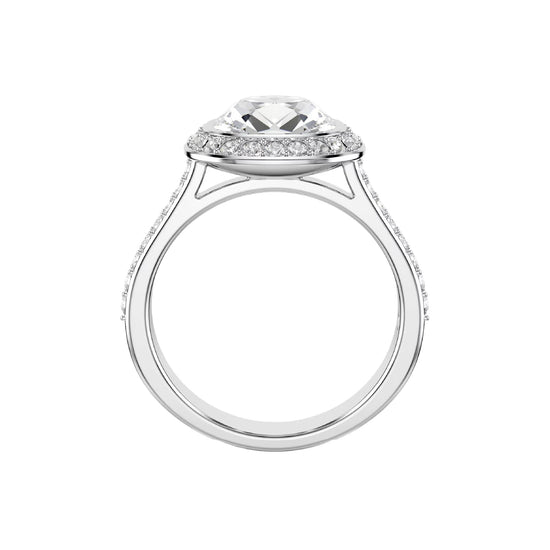 Anello halo Swarovski Una Angelic lega argento e cristalli 12