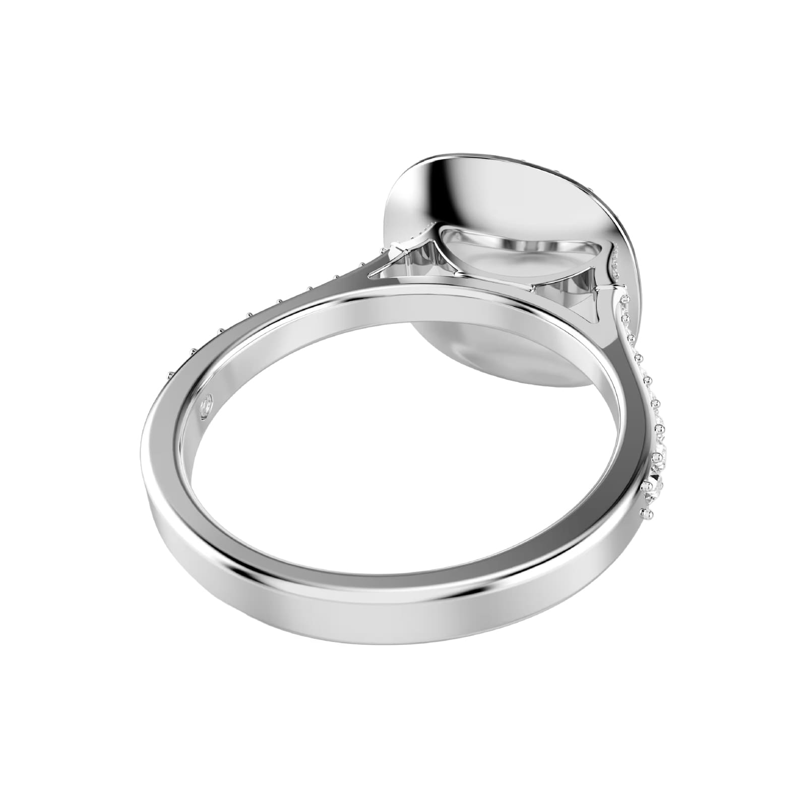 Anello halo Swarovski Una Angelic lega argento e cristalli 12