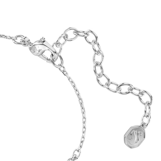 Bracciale catena Swarovski Swan lega argento e zirconi Regolabile 15,5-20 cm