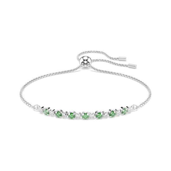 Bracciale regolabile Swarovski Matrix lega argento verde REGOLABILE