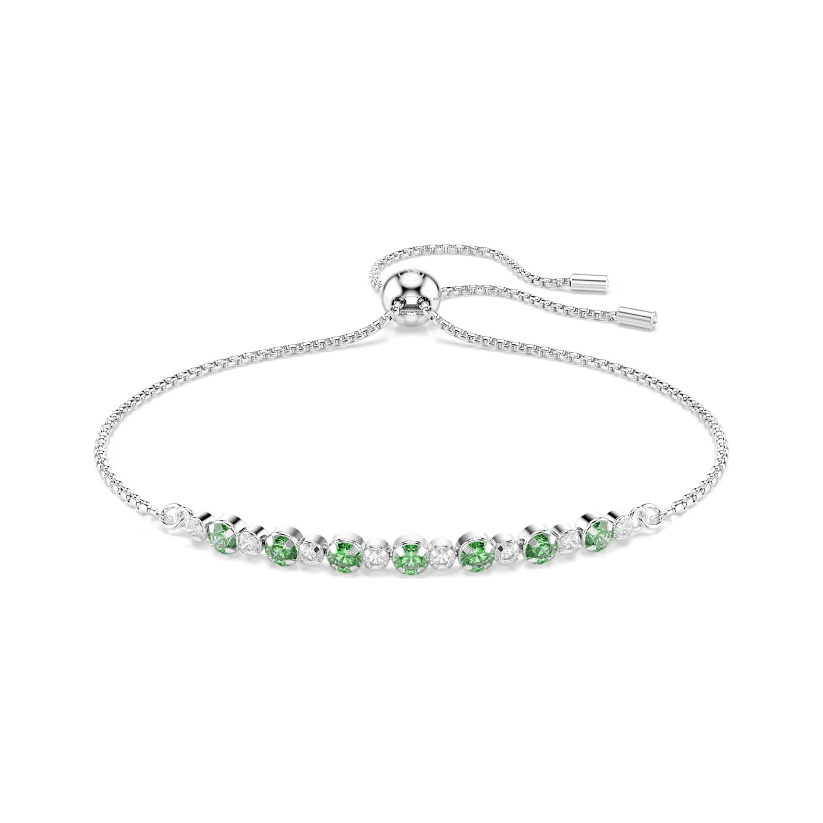 Bracciale regolabile Swarovski Matrix lega argento verde REGOLABILE