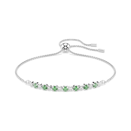 Bracciale regolabile Swarovski Matrix lega argento verde REGOLABILE