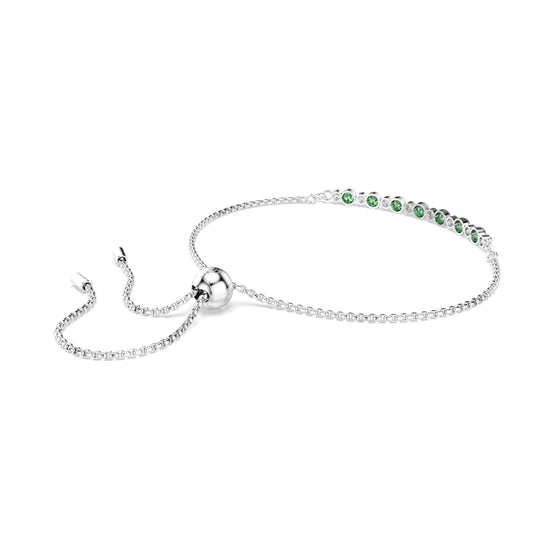 Bracciale regolabile Swarovski Matrix lega argento verde REGOLABILE