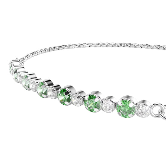 Bracciale regolabile Swarovski Matrix lega argento verde REGOLABILE