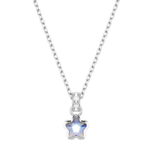 Collana Swarovski Chroma lega argento e cristalli stella MISURA UNICA
