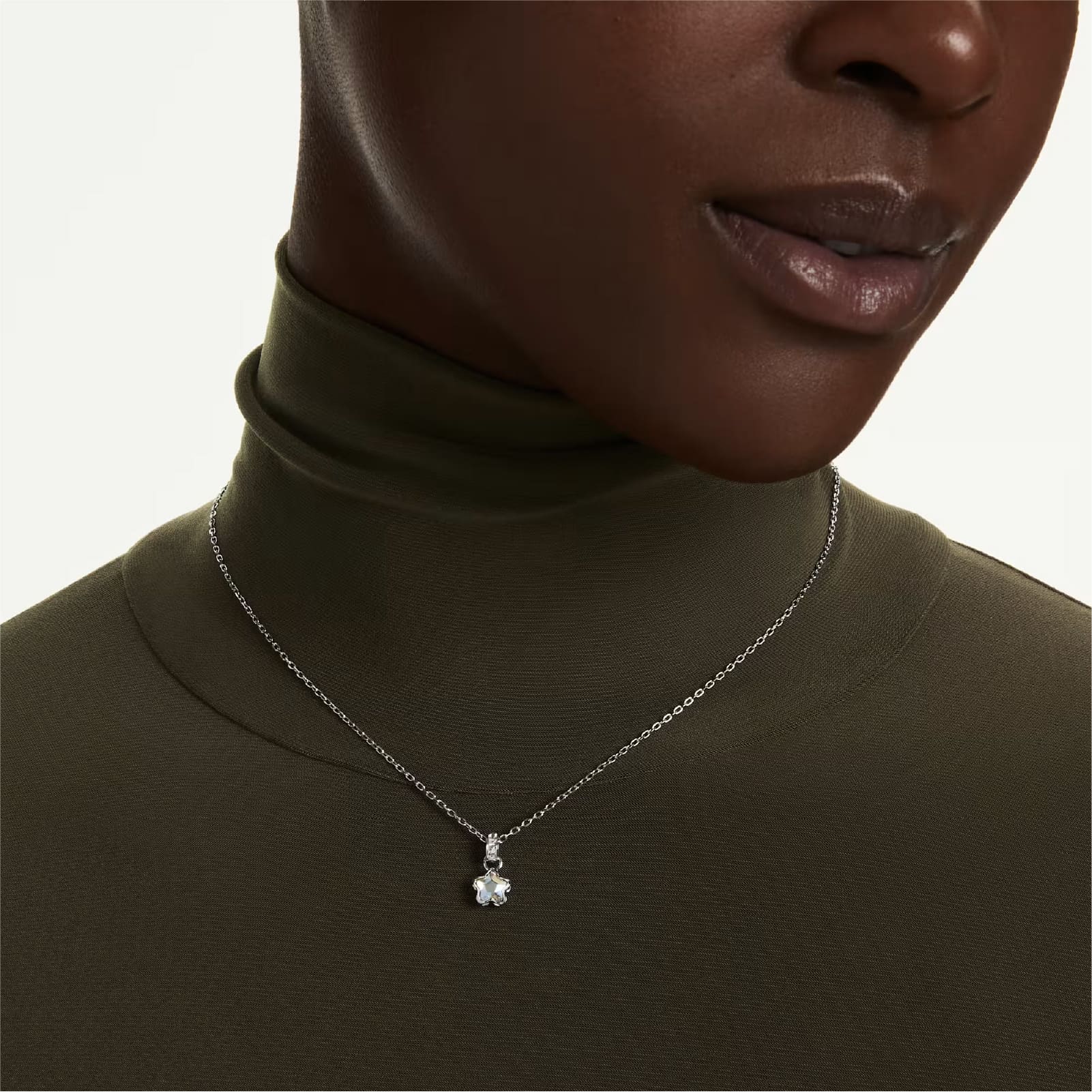 Collana Swarovski Chroma lega argento e cristalli stella MISURA UNICA