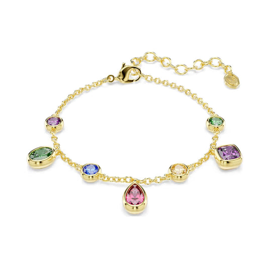 Bracciale catena Swarovski Imber in lega oro con cristalli 16 cm