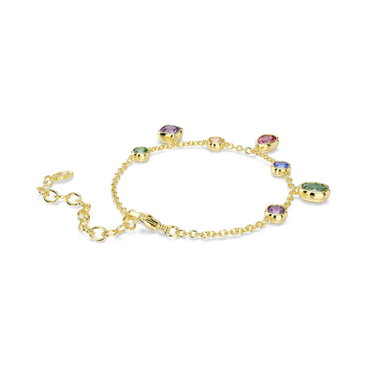 Bracciale catena Swarovski Imber in lega oro con cristalli 16 cm