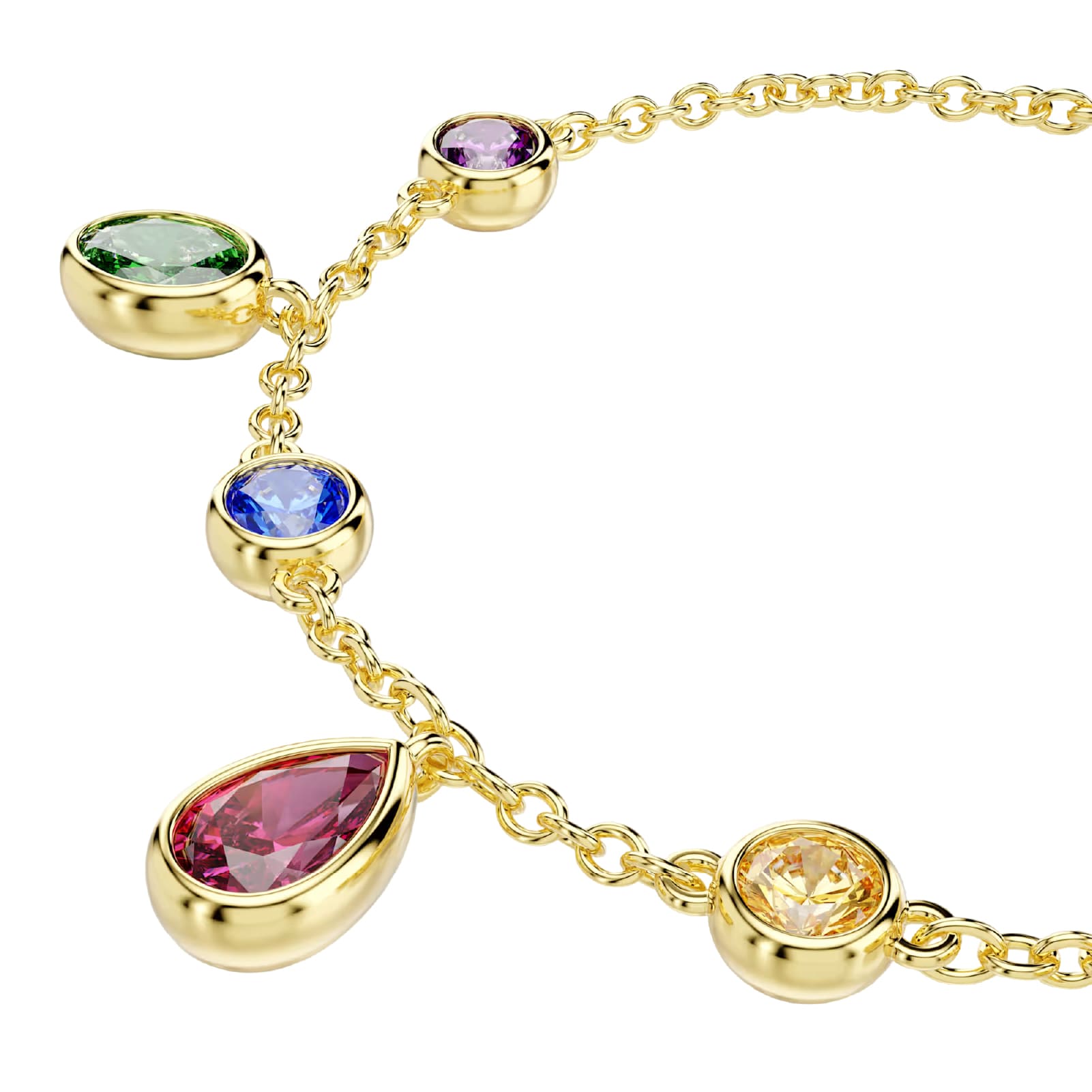 Bracciale catena Swarovski Imber in lega oro con cristalli 16 cm