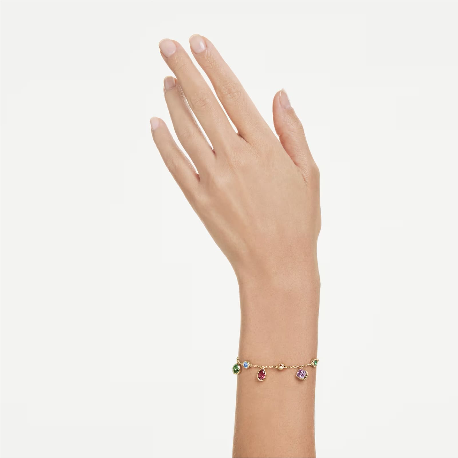Bracciale catena Swarovski Imber in lega oro con cristalli 16 cm