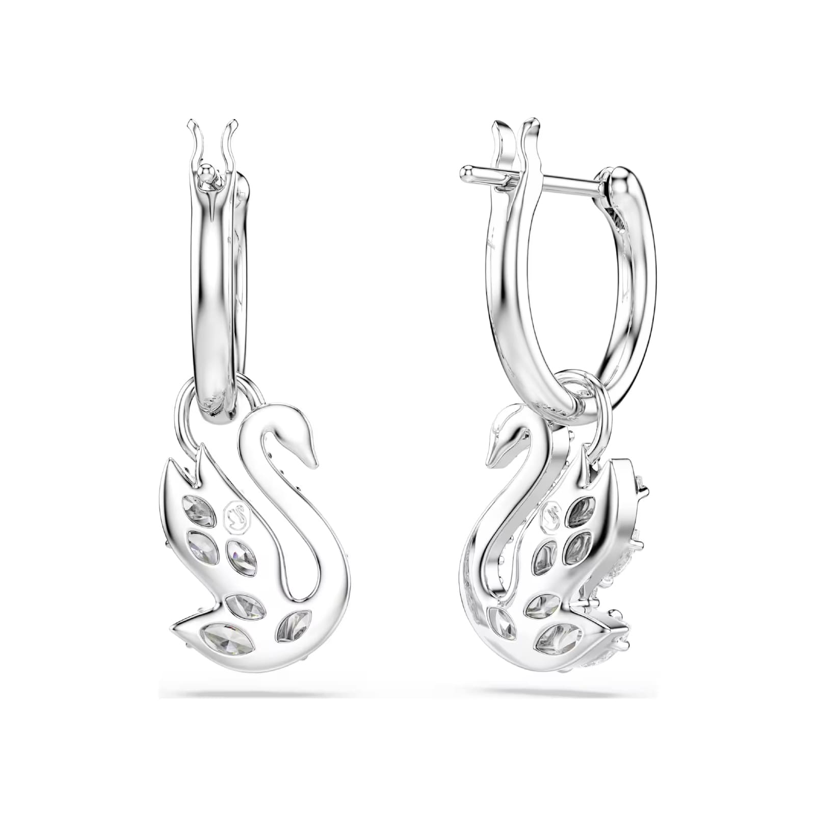 Orecchini pendenti Swarovski Swan in lega argento e zirconi MISURA UNICA