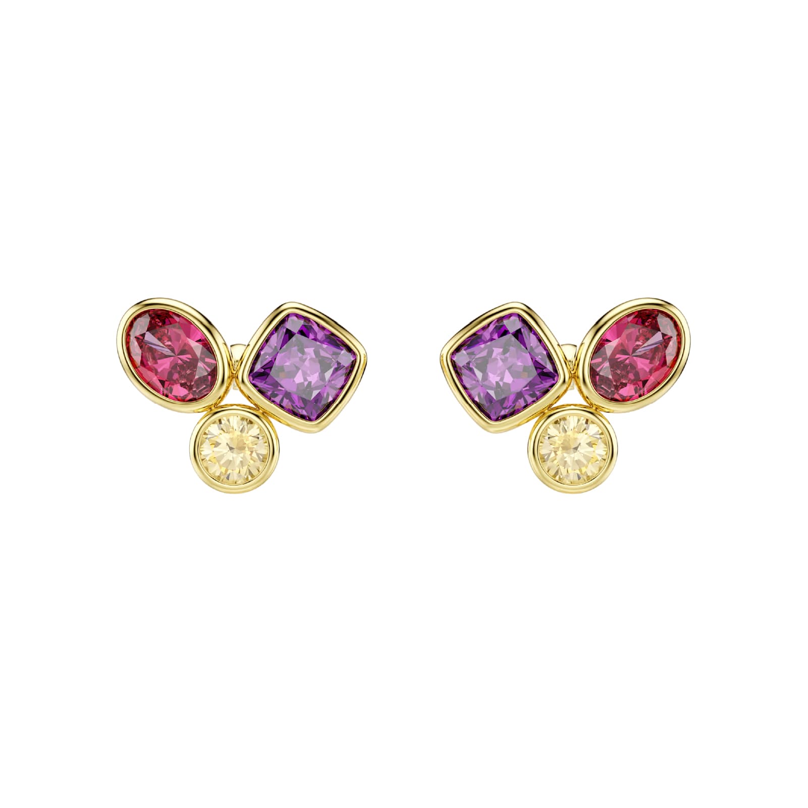 Orecchini lobo Swarovski Imber lega oro e cristalli colorati