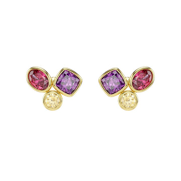 Orecchini lobo Swarovski Imber lega oro e cristalli colorati MISURA UNICA