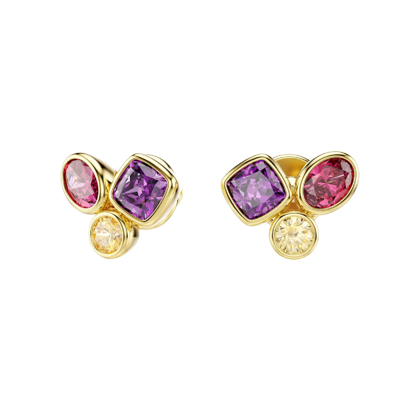 Orecchini lobo Swarovski Imber lega oro e cristalli colorati MISURA UNICA
