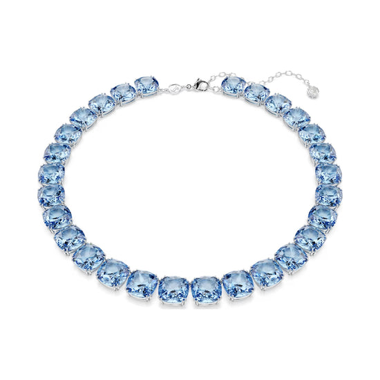 Collana choker Swarovski in lega argento e cristalli azzurri MISURA UNICA