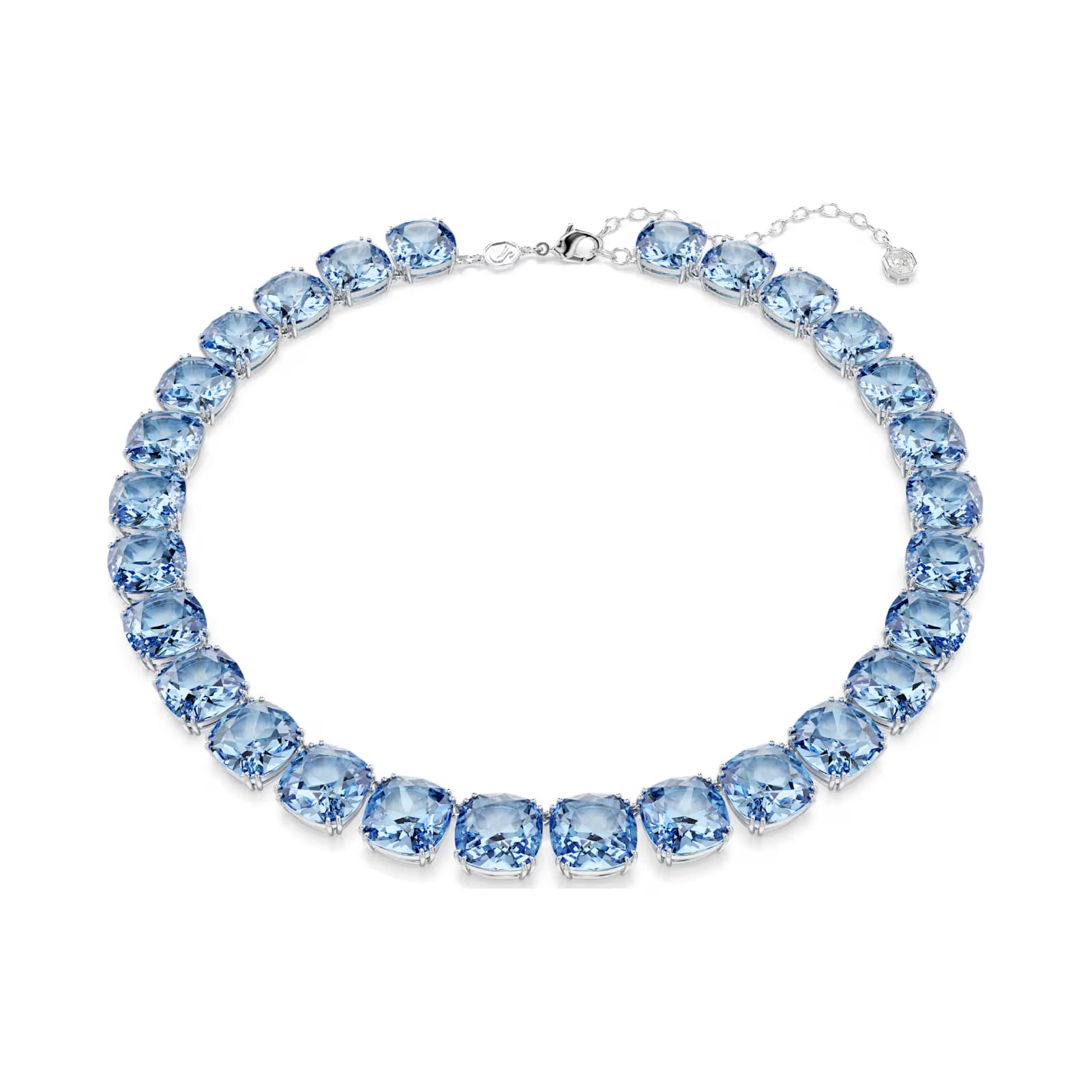 Collana choker Swarovski in lega argento e cristalli azzurri MISURA UNICA