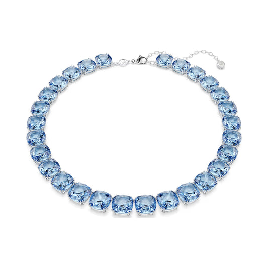 Collana choker Swarovski in lega argento e cristalli azzurri MISURA UNICA