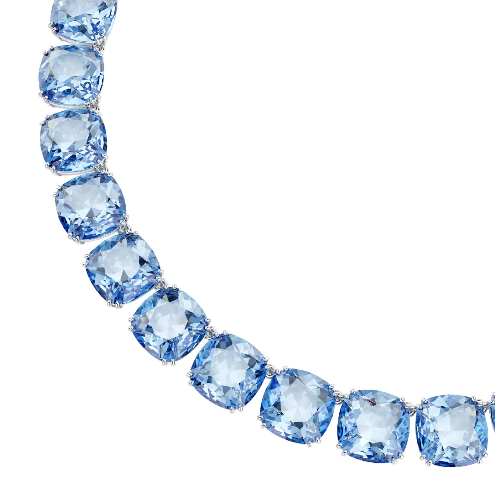 Collana choker Swarovski in lega argento e cristalli azzurri MISURA UNICA