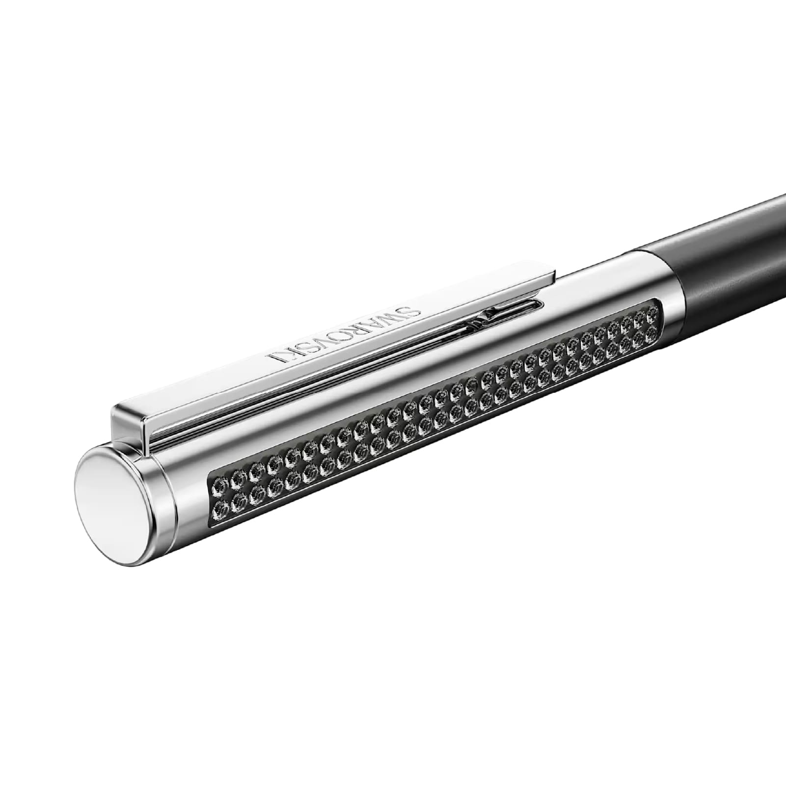 Penna a sfera Swarovski Matrix Tennis laccato nero MISURA UNICA