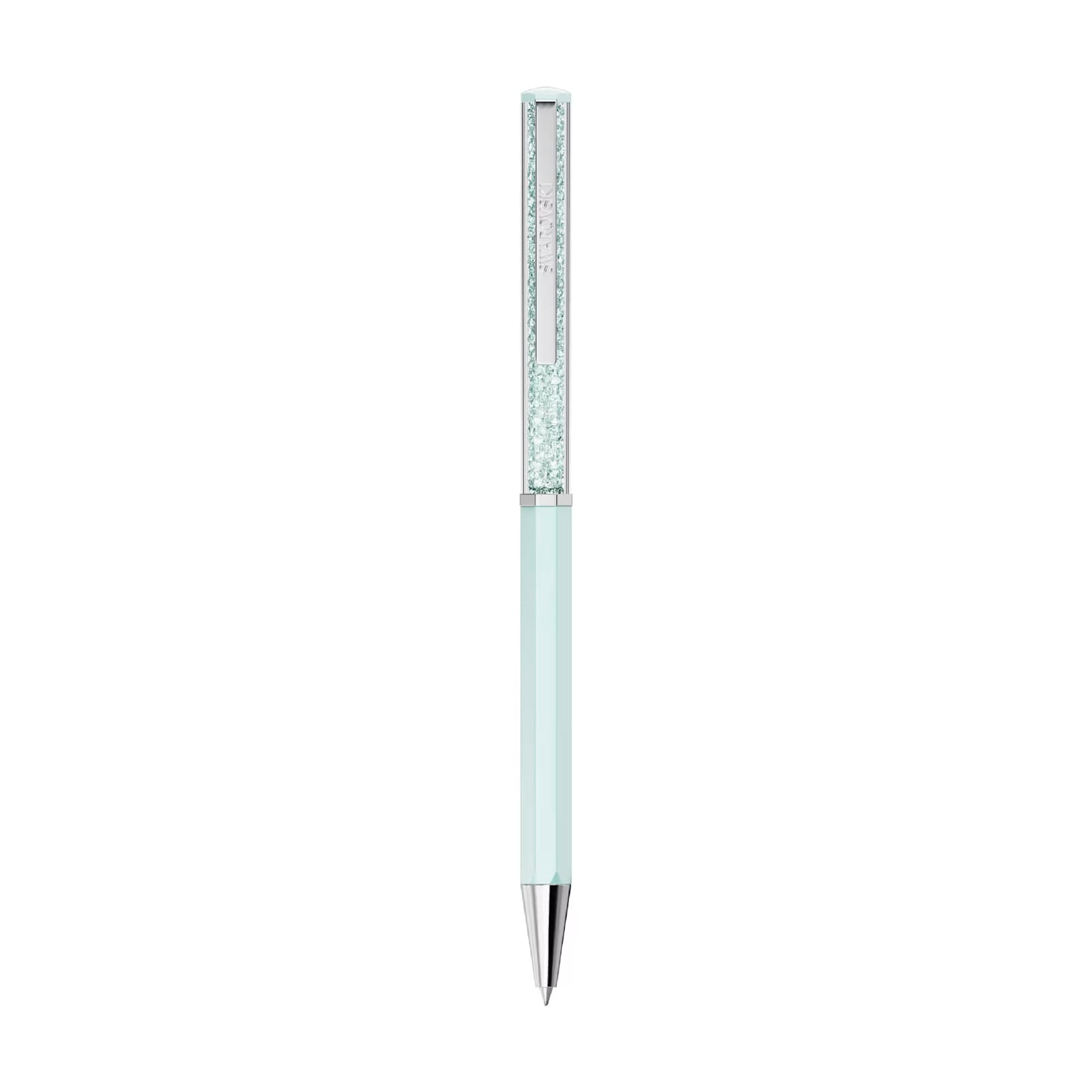 Penna sfera Swarovski Crystalline laccato cristalli azzurro MISURA UNICA