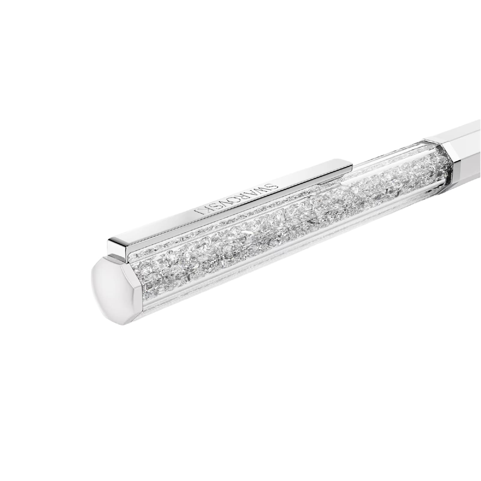 Penna sfera Swarovski Crystalline laccato e cristalli bianco MISURA UNICA